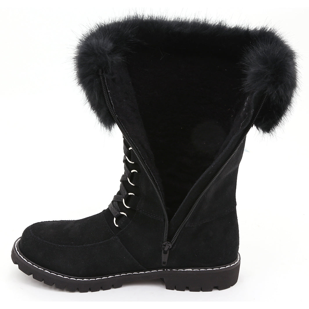 Jill - Boots in suede with Faux Fur and Retractable Cleats