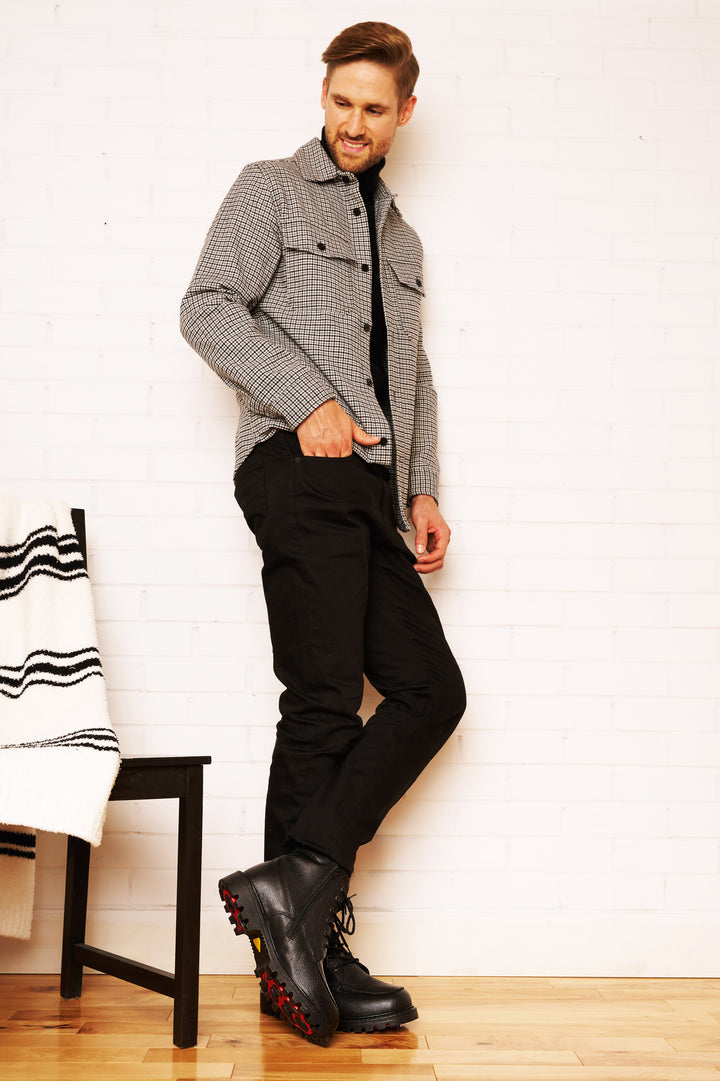 James - Bottes en cuir imperméable avec crampons pivotants