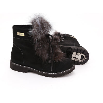 Botte d'hiver Bella pour femme avec fourrure recyclée et crampons rétractables