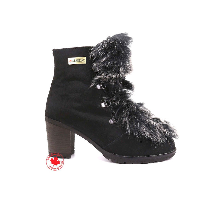 Charlotte - Boots in Leather with Faux Fur