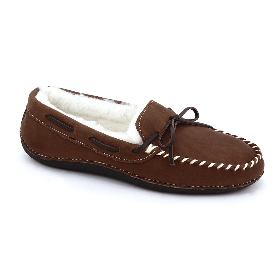 ZEROSTRESS FRANKLIN Men's Moccasins Slippers Leather and Shearling