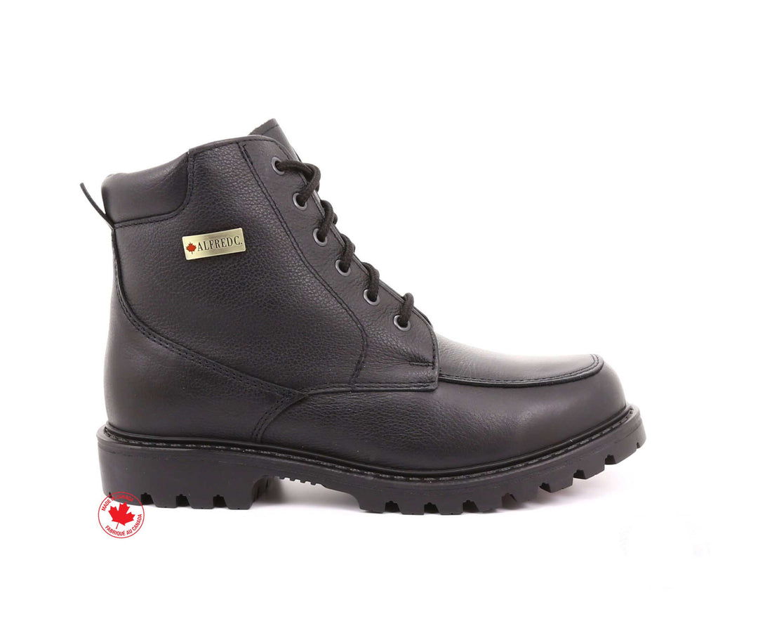 Bottes d'hiver pour hommes James en cuir avec crampons pivotants