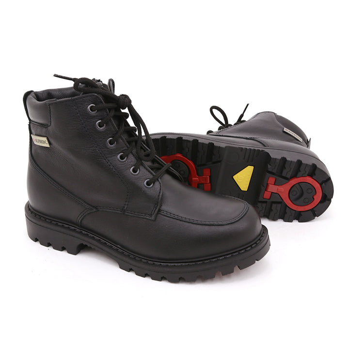 Bottes d'hiver pour hommes James en cuir avec crampons pivotants