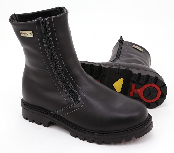 Jerry - Bottes en cuir imperméable avec crampons pivotants