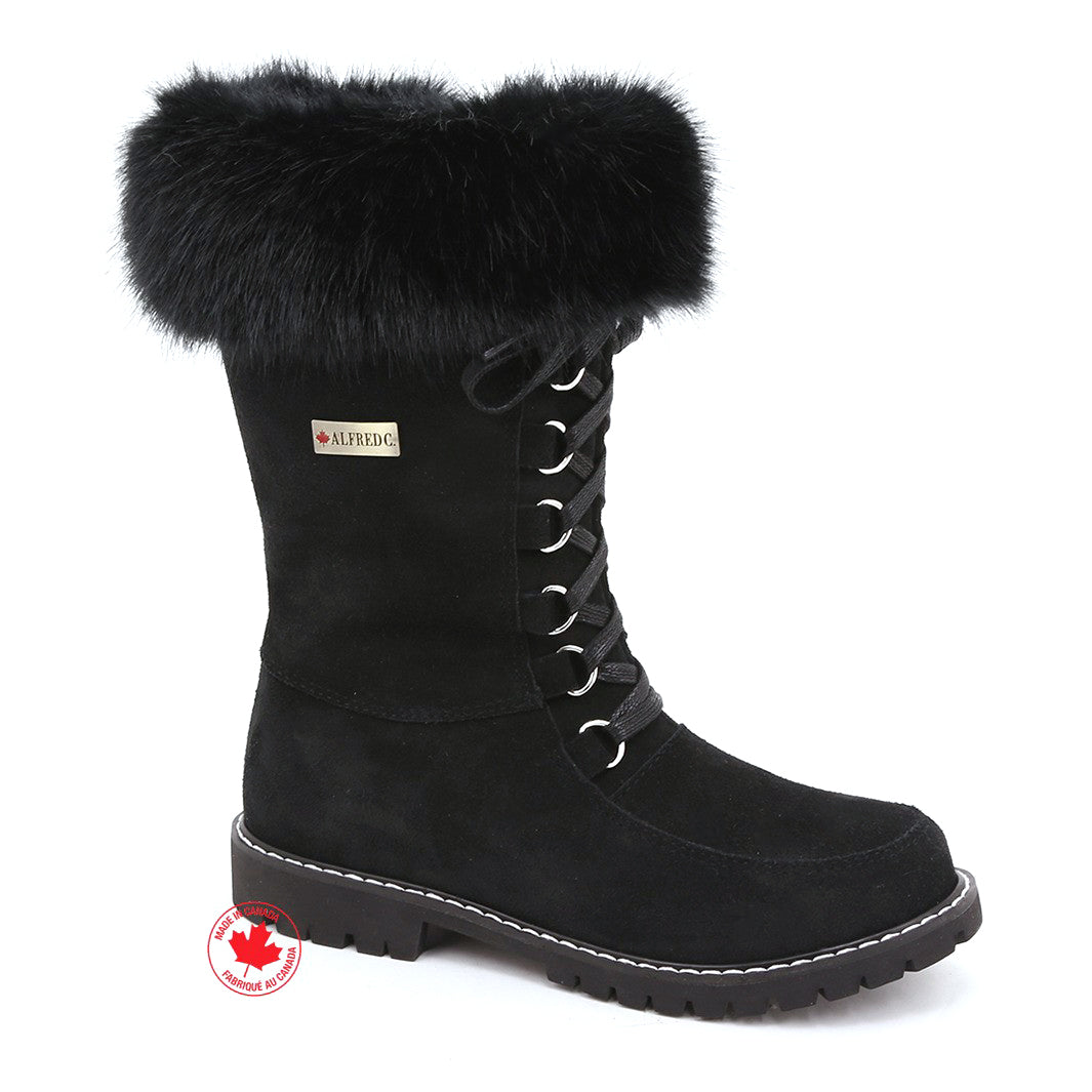 Jill Women's Winter Boots with Faux Fur and Retractable Cleats