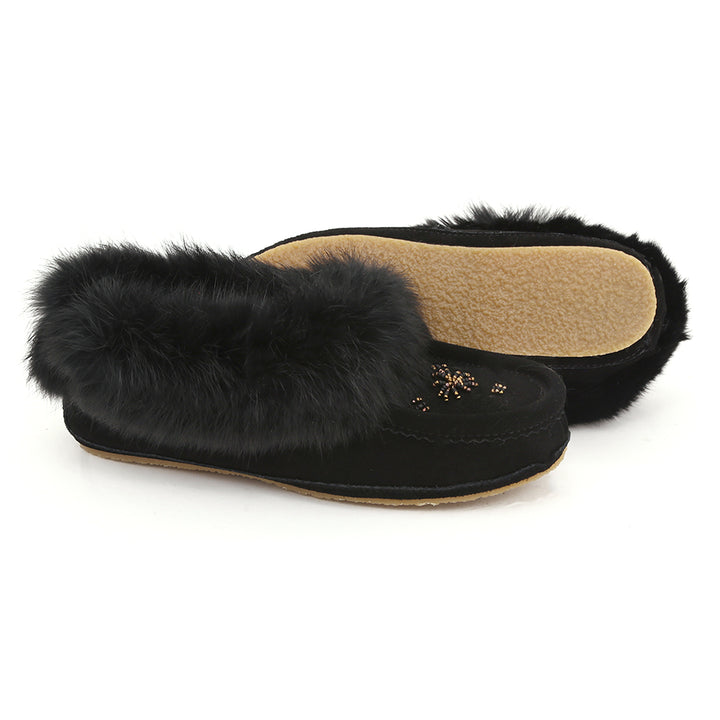 ZEROSTRESS LOLA Women's Moccasins Slippers Suede and Rabbit