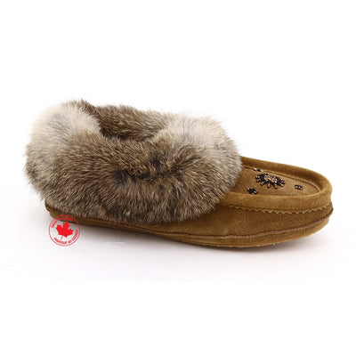 ZEROSTRESS LOLA Pantoufles Mocassins en suède et lapin pour femmes