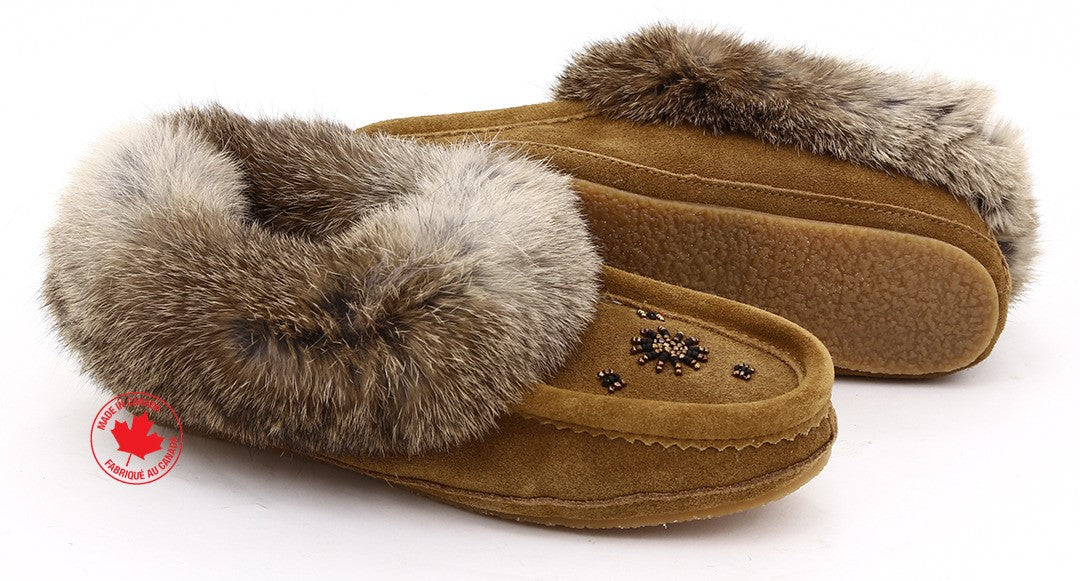 ZEROSTRESS LOLA Women's Moccasins Slippers Suede and Rabbit