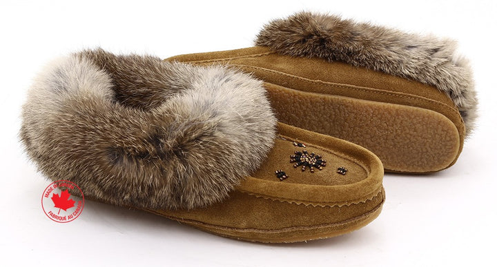 ZEROSTRESS LOLA Women's Moccasins Slippers Suede and Rabbit
