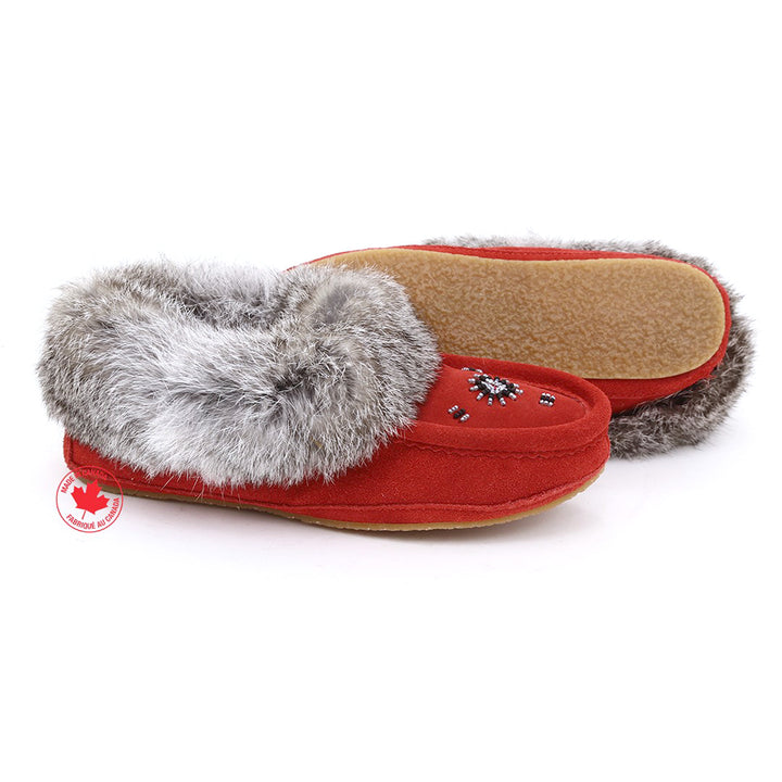 ZEROSTRESS LOLA Women's Moccasins Slippers Suede and Rabbit