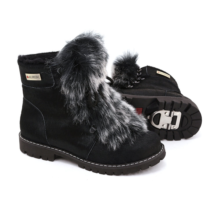 Bella Women's Winter Boots with Faux Fur and Retractable Cleats
