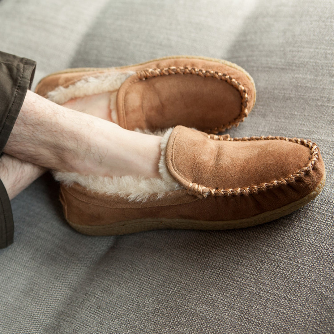 ZEROSTRESS CHAMPLAIN Pantoufles Hommes Peau de mouton
