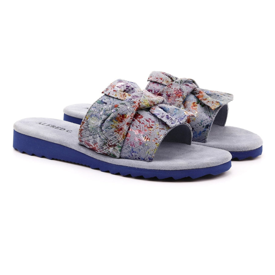 Amelia Women's Sandals in Printed Suede with EVA Soles - Alfred Cloutier Ltd. - Canada