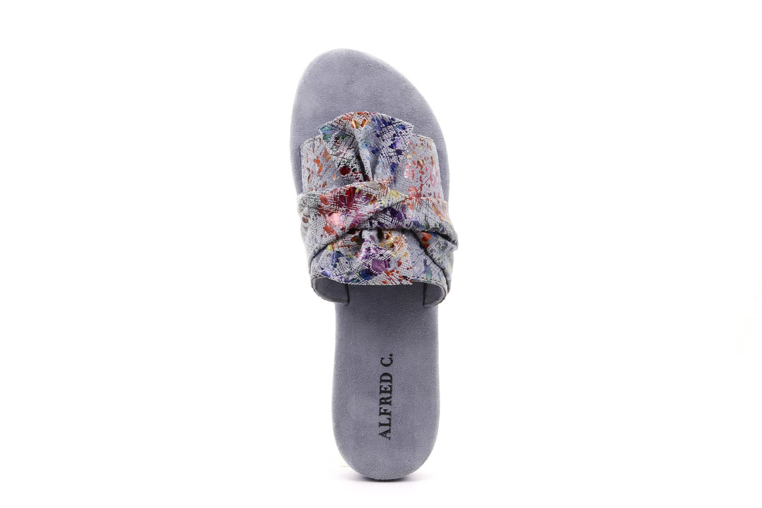 Amelia Women's Sandals in Printed Suede with EVA Soles - Alfred Cloutier Ltd. - Canada