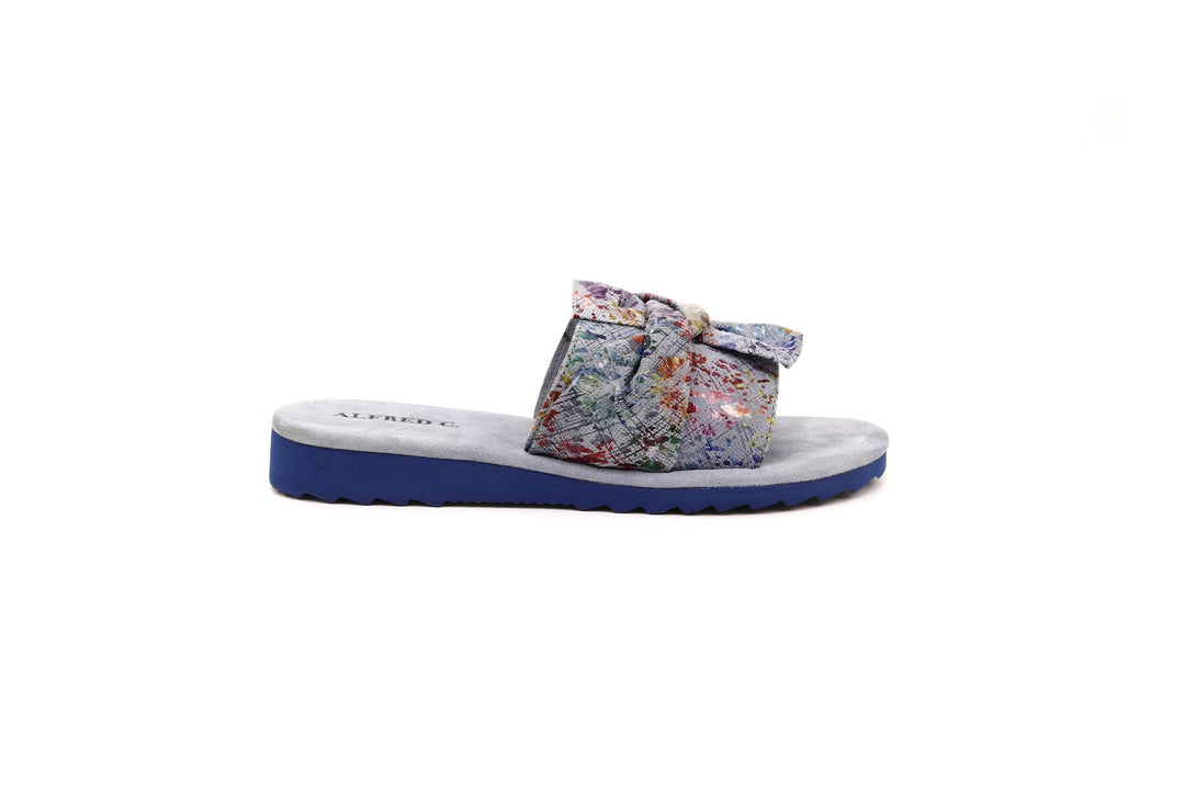 Amelia Women's Sandals in Printed Suede with EVA Soles - Alfred Cloutier Ltd. - Canada