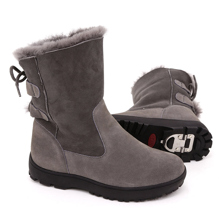 Kalinda - Boots in Sheepskin with Retractable Cleats