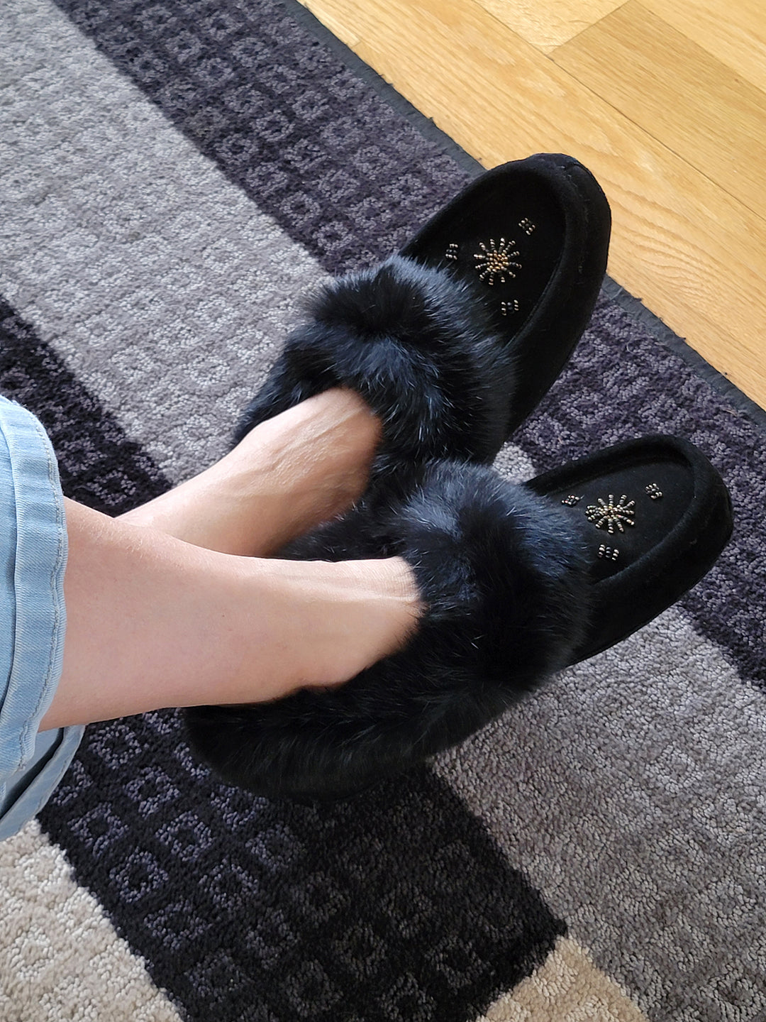 ZEROSTRESS LEELA Women's Moccasins Slippers in Suede and Rabbit