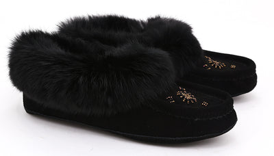 ZEROSTRESS LEELA Pantoufles Mocassins pour femmes  en suède et lapin