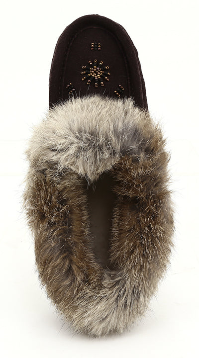 ZEROSTRESS LEELA Pantoufles Mocassins pour femmes  en suède et lapin