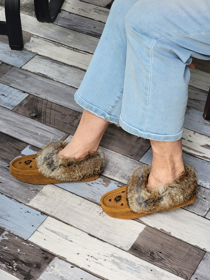 ZEROSTRESS LEELA Women's Moccasins Slippers in Suede and Rabbit