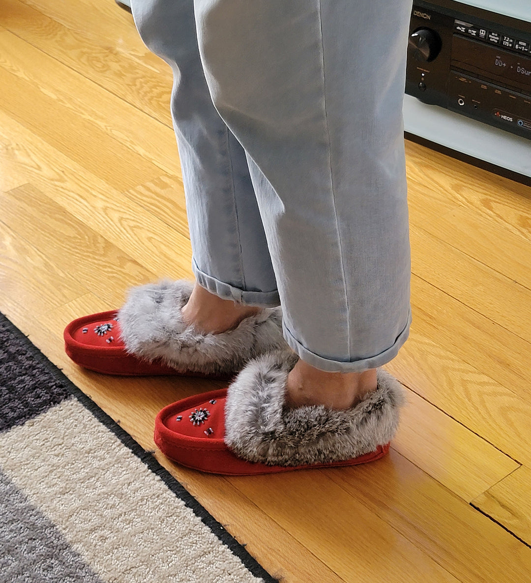 ZEROSTRESS LEELA Women's Moccasins Slippers in Suede and Rabbit