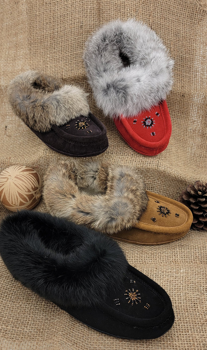 ZEROSTRESS LEELA Women's Moccasins Slippers in Suede and Rabbit