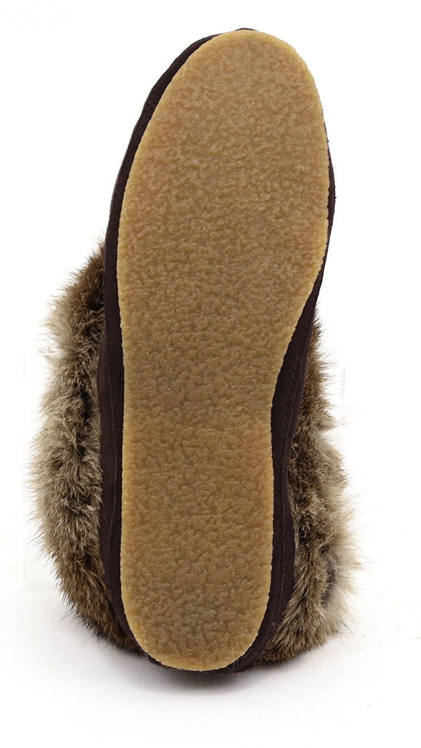 ZEROSTRESS LOLA Women's Moccasins Slippers Suede and Rabbit