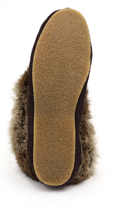 ZEROSTRESS LOLA Pantoufles Mocassins en suède et lapin pour femmes