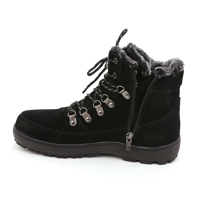 Nancy - Bottes en suède imperméable avec crampons rétractables