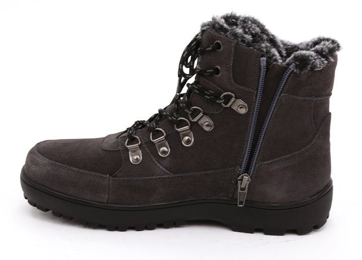 Nancy - Bottes en suède imperméable avec crampons rétractables