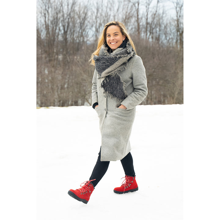 Nancy - Bottes en suède imperméable avec crampons rétractables