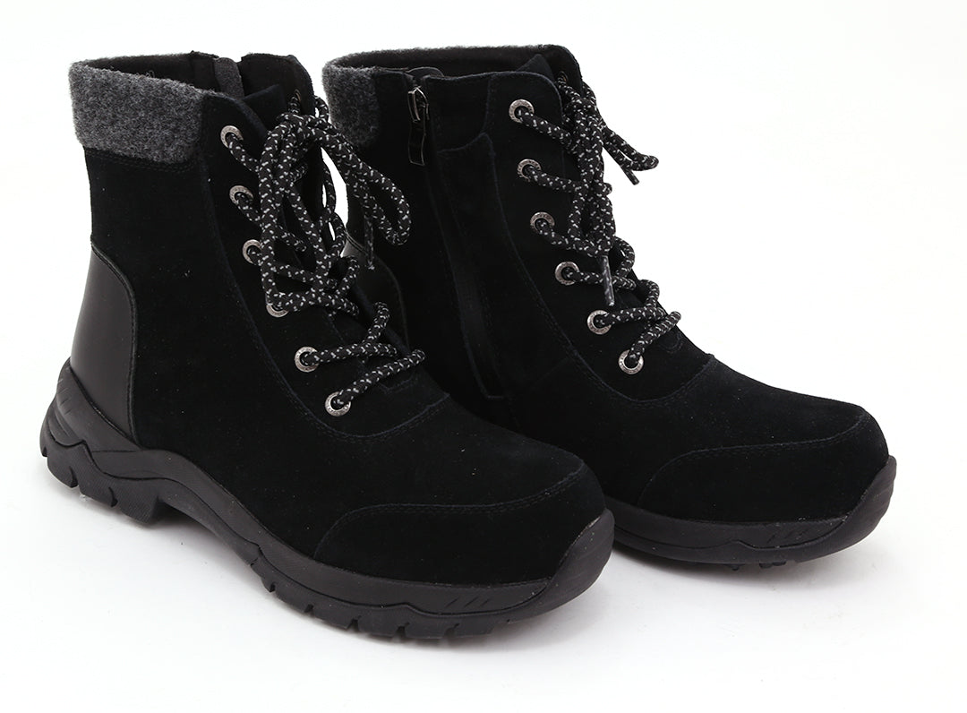 Bottes suede top noir