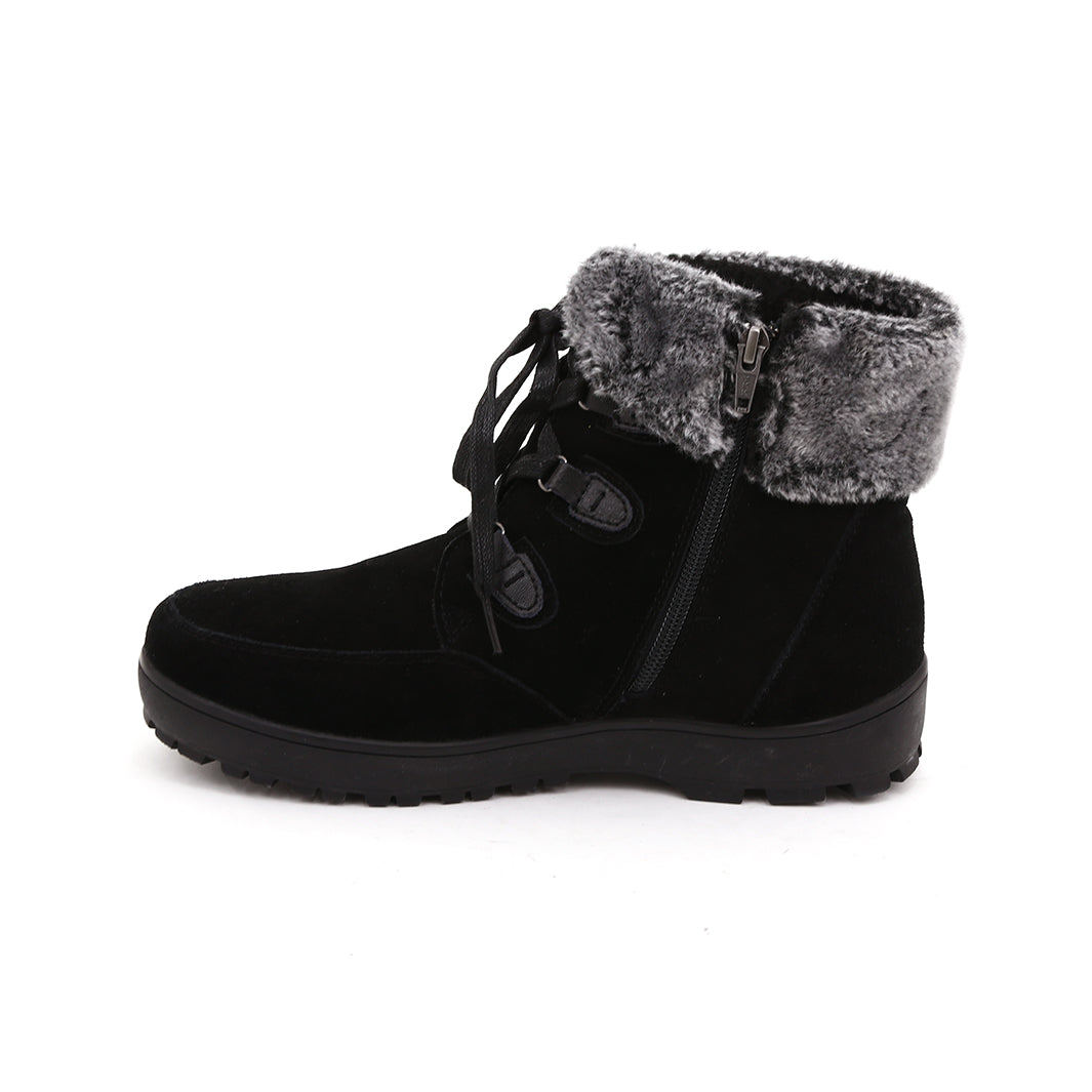 Black suede winter boots discount